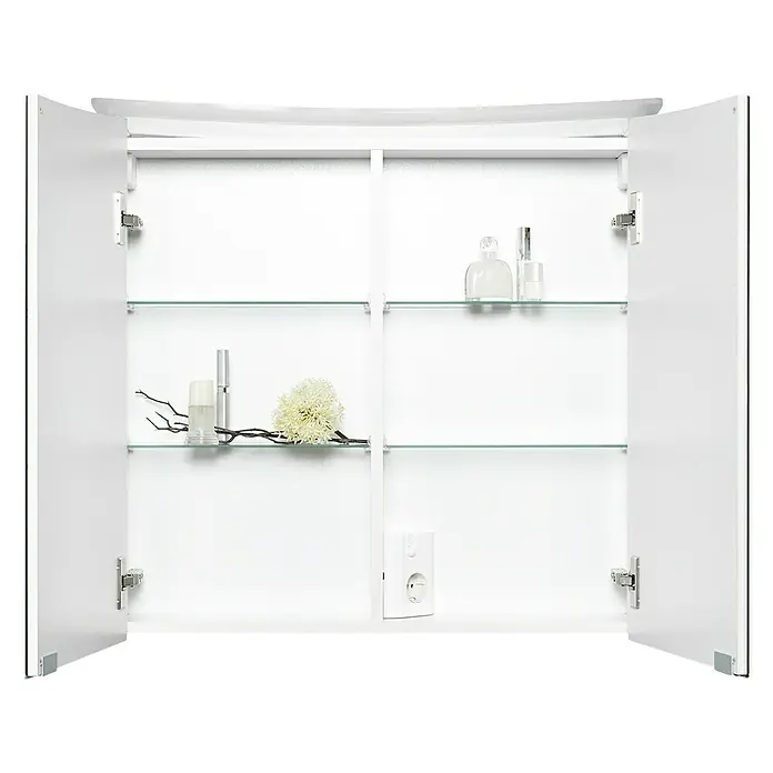 Jokey LED-Spiegelschrank Lightbend - B x H: 72 x 71,6 cm, Mit Beleuchtung, MDF, Weiß - Detailaufnahme