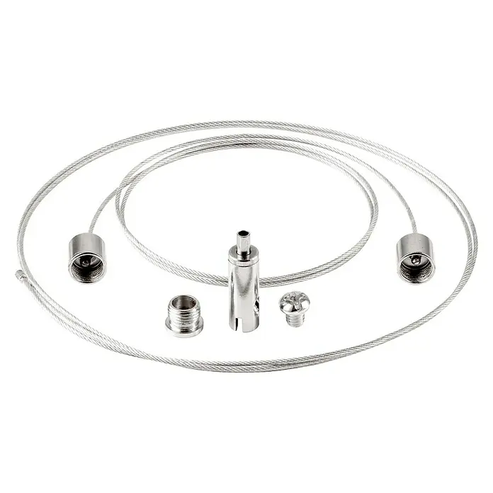 Eglo Kabelsysteem - Lengte: 90 cm, Chroom, Staal