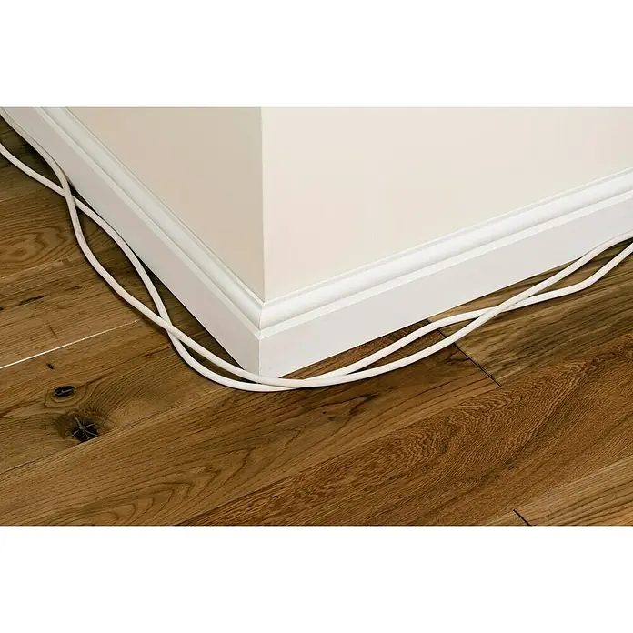 D-Line Kabelkanal Viertelrund - 2 m, 22 x 22 mm, Weiß - Anwendungsbeispiel