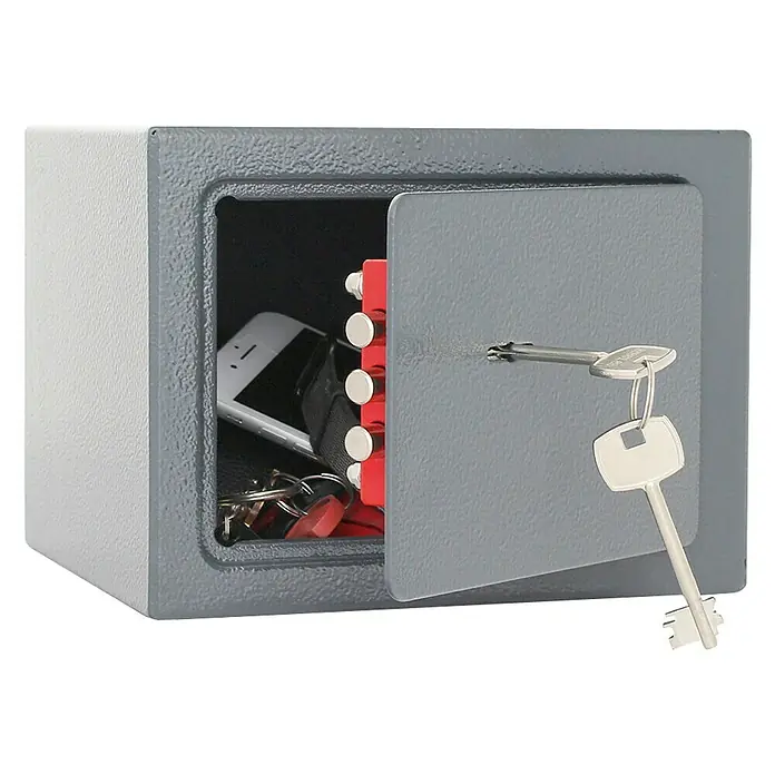 Rottner Möbeltresor Homestar - Doppelbart-Hochsicherheitsschloss, L x B x H: 17 x 17 x 23 cm, Anthrazit