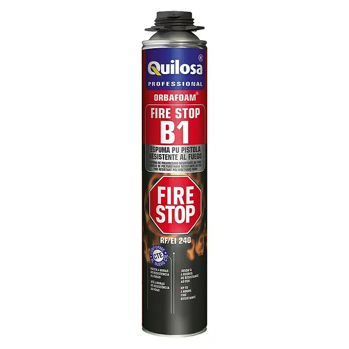 Quilosa Espuma resistente al fuego Fire Stop B1 - 750 ml, Poliuretano (PU)