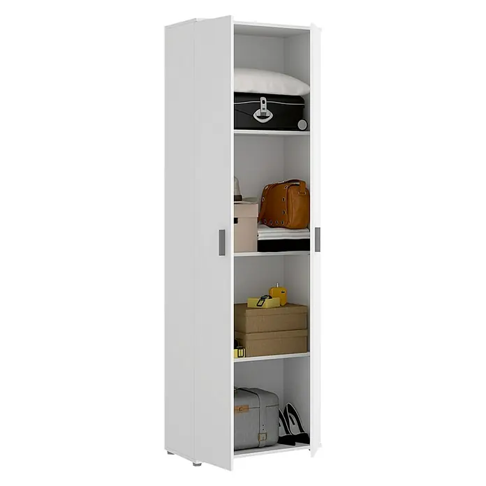 Armario multiuso Fit - L x An x Al: 35 x 61 x 190 cm, Número de baldas: 4 ud., Blanco