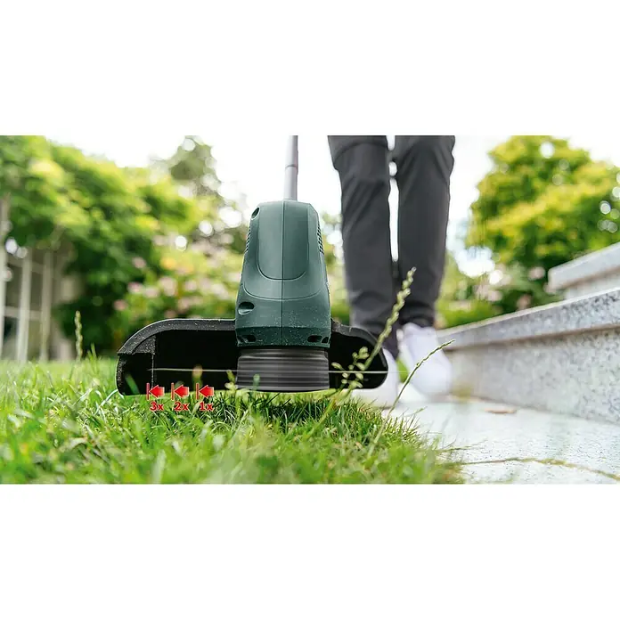 Bosch Ersatzfadenspule - Fadenlänge: 4 m, Fadenstärke: 1,6 mm, Passend für: Bosch Rasentrimmer EasyGrassCut 18, Bosch Rasentrimmer EasyGrassCut 23, Bosch Rasentrimmer EasyGrassCut 26 - Anwendungsbeispiel