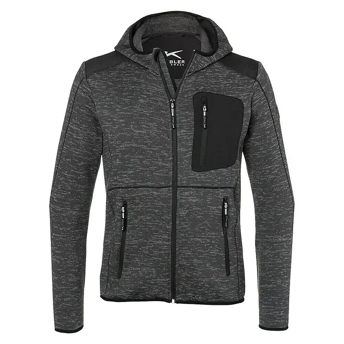 Kübler Strickjacke Light - Konfektionsgröße: S, Anthrazit/Schwarz - Vorderansicht