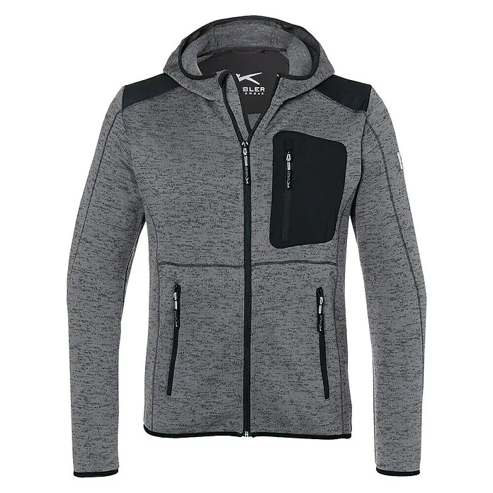 Kübler Strickjacke Light - Konfektionsgröße: M, Grau/Schwarz - Vorderansicht