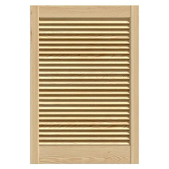 Lamellentür - B x H: 494 x 762 mm, Art Lamellen: Offen, Natur - Vorderansicht