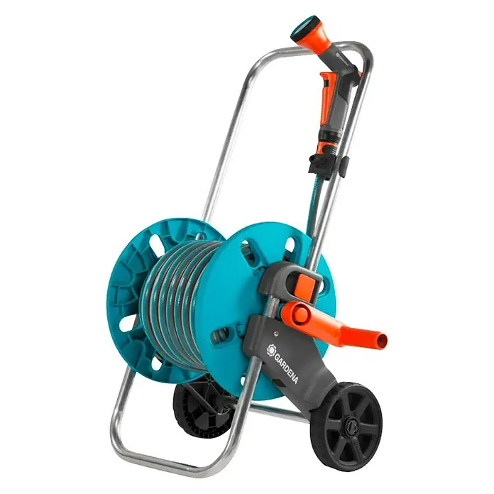 Gardena Kit carro portamangueras Aquaroll - Longitud del tubo: 20 m