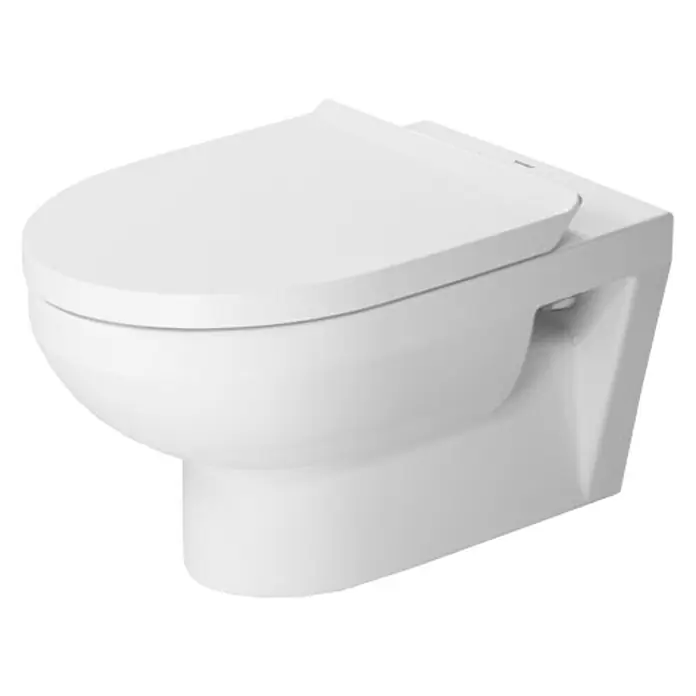 Duravit DuraStyle Wand-WC Basic - Spülrandlos, Mit antibakterieller Glasur, Spülform: Tief, WC Abgang: Waagerecht, Weiß - Vorderansicht