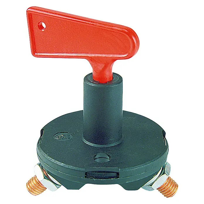 Talamex Batteriehauptschalter - 12 V - 24 V, 135 A (Dauer), 400 A bei 25 mm² Kabel (30 s), 600 A bei 70 mm² Kabel (30 s) - Vorderansicht