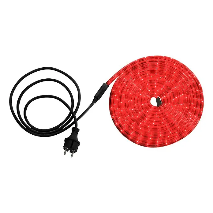 Globo LED svjetlosno crijevo - 6 m, Crvene boje, IP44 - Pogled sprijeda