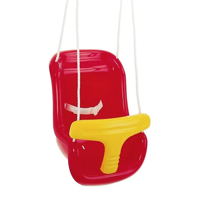 Conacord Babyschaukel - 35 x 26 x 37 cm, Sicherheitsgurt, Farbig sortiert, Rot/Grün - Vorderansicht