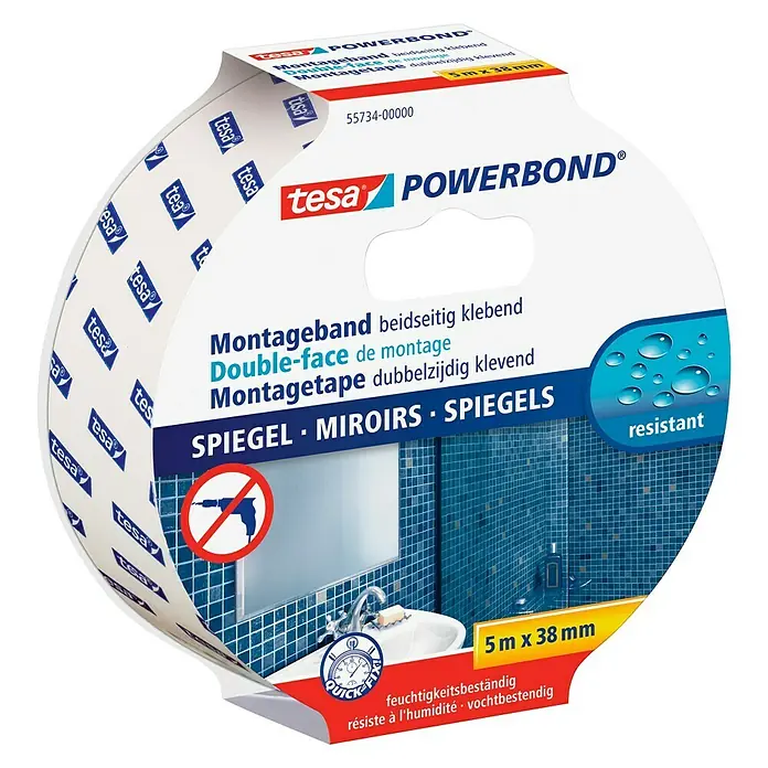 Tesa Powerbond Montažna traka - 5 m x 38 mm - Pogled s desne strane