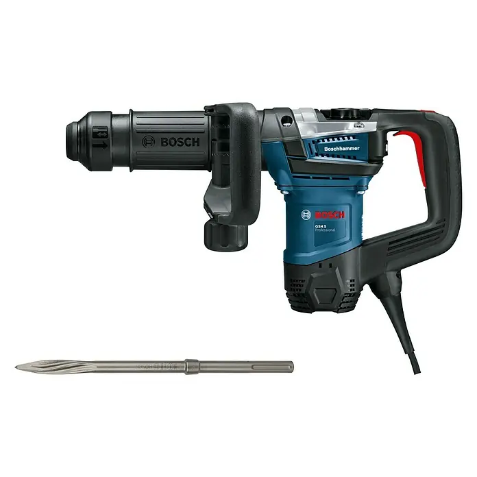 Bosch Professional Čekić za rušenje GSH 5 - 1.100 W, Jačina pojedinog udarca: 7,5 J, Broj udaraca: 2.850 /min - Pogled s lijeve strane