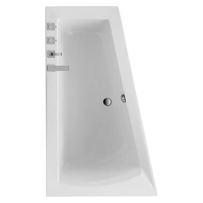 Ottofond Badewanne Cebu 1 B - Linksseitig, 160 x 100/67,5 x 51 cm, Sanitäracryl, Weiß - Ansicht von oben