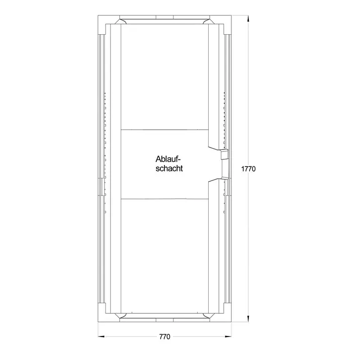 Ottofond Badewannenträger Palermo - Passend für: Badewanne Palermo 180 x 80 cm - Ansicht von oben