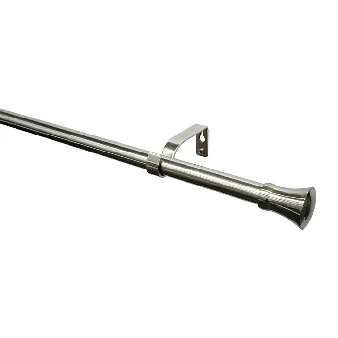 Stilgarnitur - Farbe: Edelstahloptik, 120 cm - 210 cm, Metall, Konusförmig - Rechte Seitenansicht