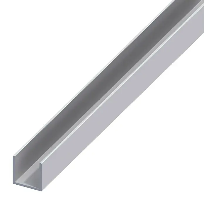 Kantoflex U-Profil - 1.000 x 10,1 x 8 mm, Aluminium, Eloxiert - Linke Seitenansicht