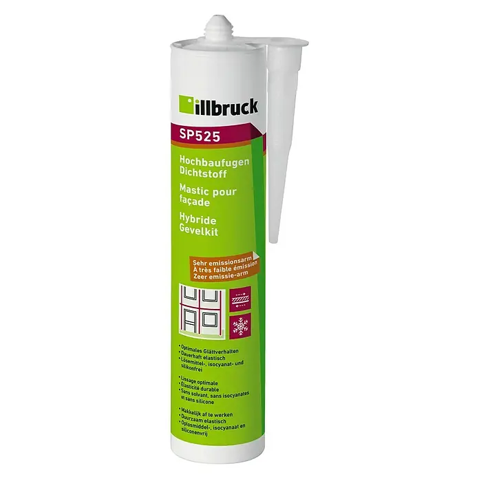 Illbruck Fugendichtstoff SP525 - 310 ml, Weiß, Hybrid-Dichtstoff - Vorderansicht