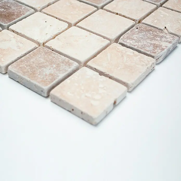 Mosaikfliese Quadrat XNT 46666 - 30,5 x 30,5 cm, Beige, Matt - Vorderansicht