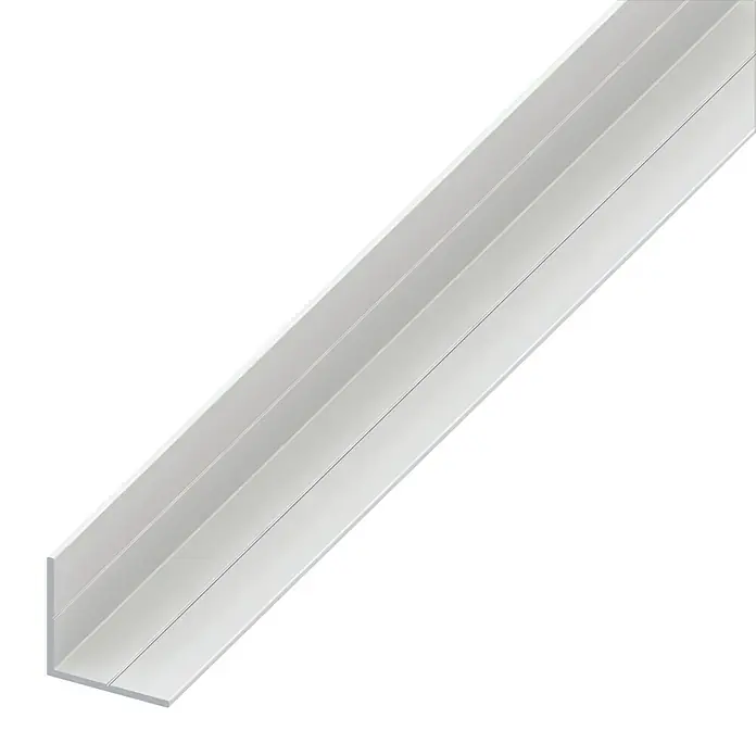 Kantoflex Winkelprofil - 2.500 x 15,5 x 15,5 mm, Stärke: 1,5 mm, Hart-PVC, Weiß, Bohr-Kennrille - Linke Seitenansicht