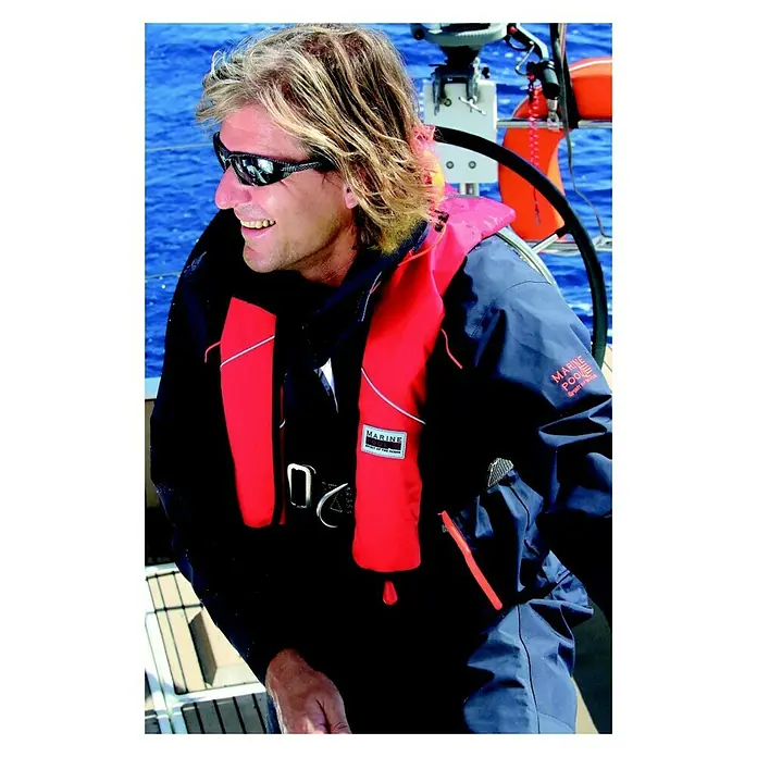 Marinepool Automatik-Rettungsweste Racer 180N - 180 N, Automat United Moulders MK2 Pro Sensor, Min. 40 kg - Vorderansicht