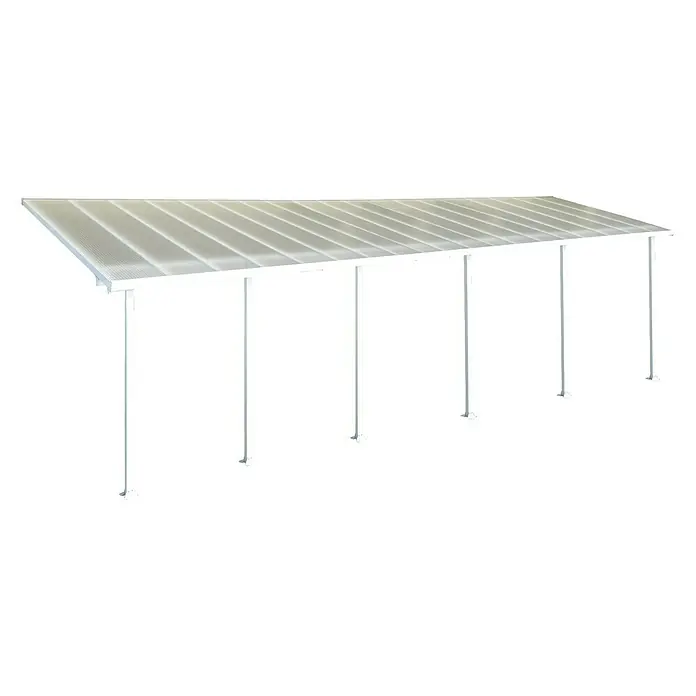 Solid Elements Terrassenüberdachung Martina - Tiefe: 3 m, B x H: 11,56 x 2,1 m, Verkehrsweiß - Linke Seitenansicht