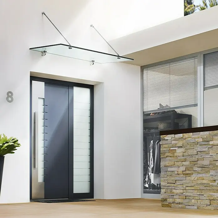 Solid Elements Vordachglasscheibe Pure Mini - 1.150 x 750 mm, Mattglas - Stimmungsaufnahme