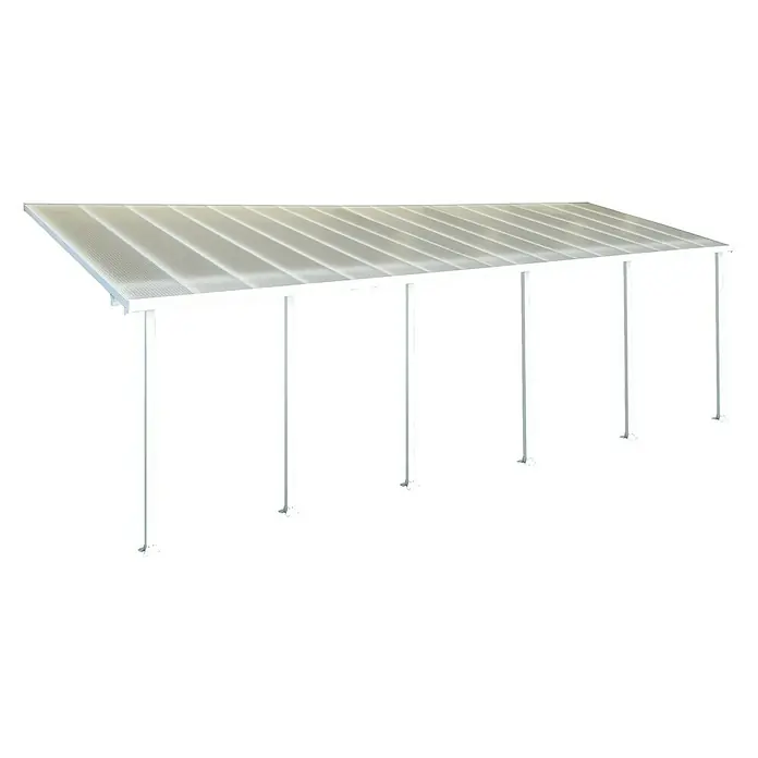Solid Elements Terrassenüberdachung Martina - Tiefe: 3 m, B x H: 10,35 x 2,1 m, Verkehrsweiß - Linke Seitenansicht