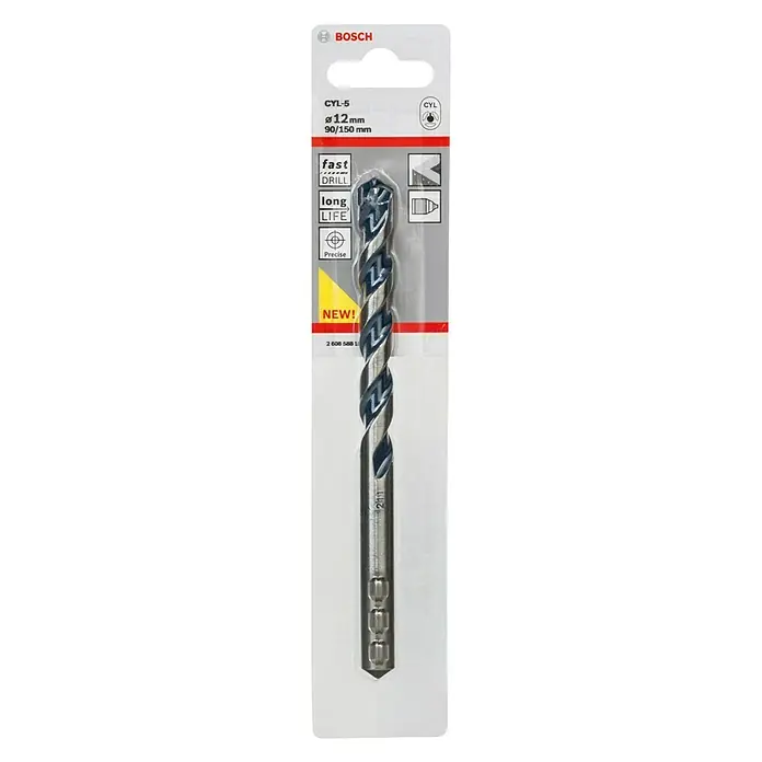 Bosch Svrdlo za beton CYL-5 - Ø x D: 12 x 150 mm, 1 Kom. - Pogled sprijeda