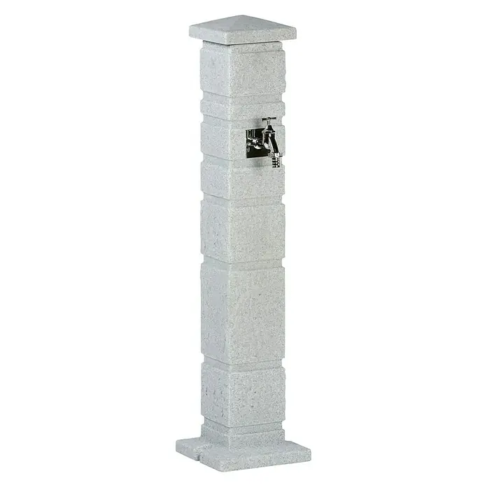 Wasserzapfstelle Romana - Granitfarben, Höhe: 110 cm, Ausstattung: Wasserhahn - Vorderansicht