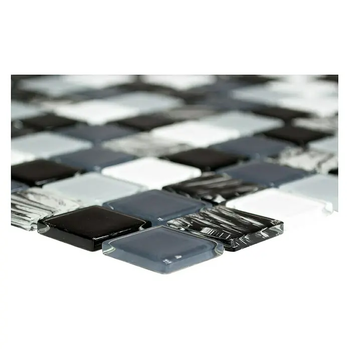 Selbstklebemosaik Quadrat Crystal SAM 4CM28 - 30 x 30 cm, Grau - Vorderansicht