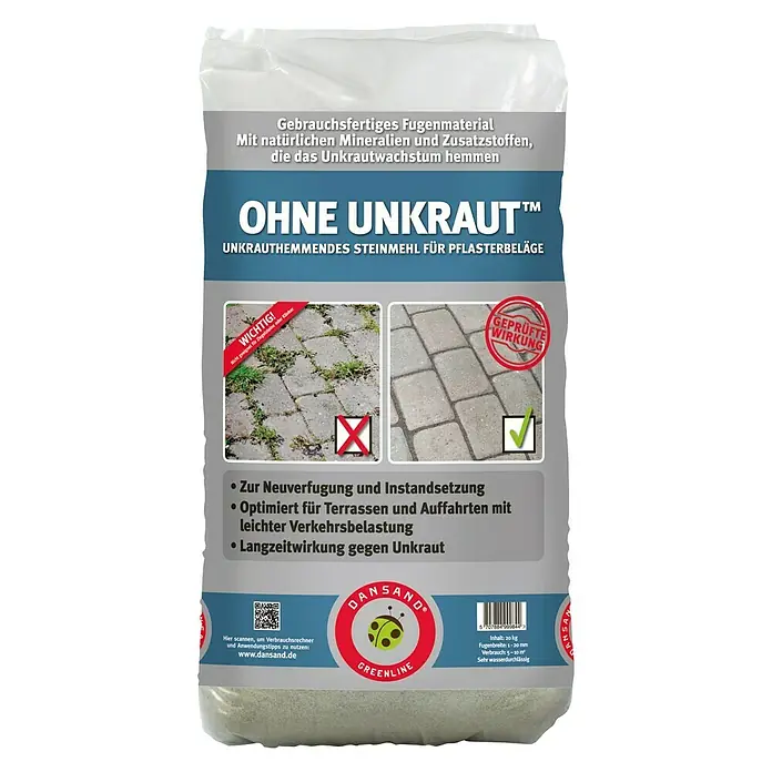 Dansand Steinmehl No Grow - Anthrazit, Fugenbreite: 3 mm - 20 mm, 20 kg