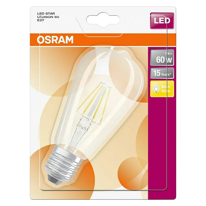 Osram LED žarulja Retrofit Classic ST - 6 W, E27, Topla bijela, Prozirno - Pogled odozgo