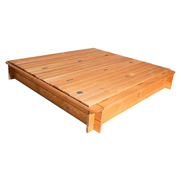 Weka Sandkasten Gr. 2 - 140 x 140 x 24 cm, Holz - Linke Seitenansicht