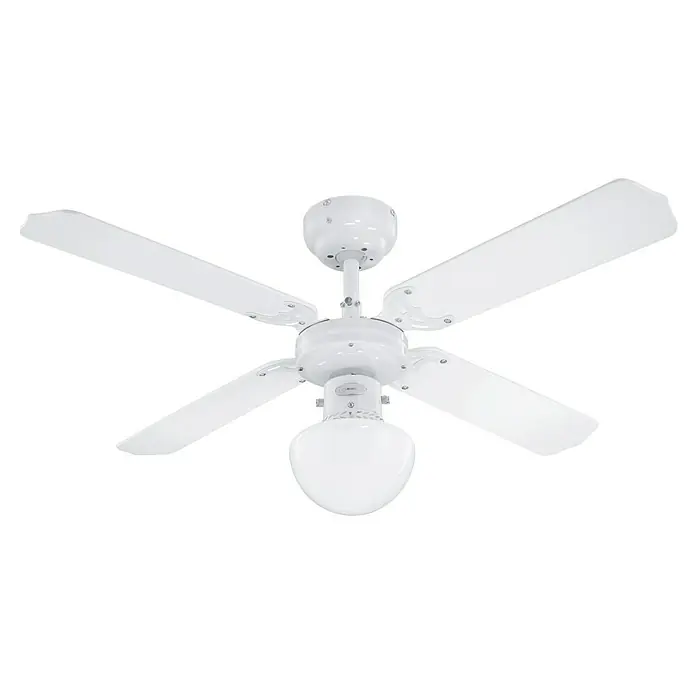 Proklima Stropni ventilator Bungonia - 105 cm, Bijele boje, 60 W