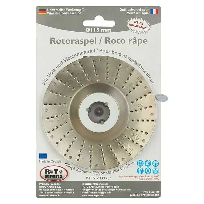 Roto Kruna Rotoraspel - 115 mm, Grob