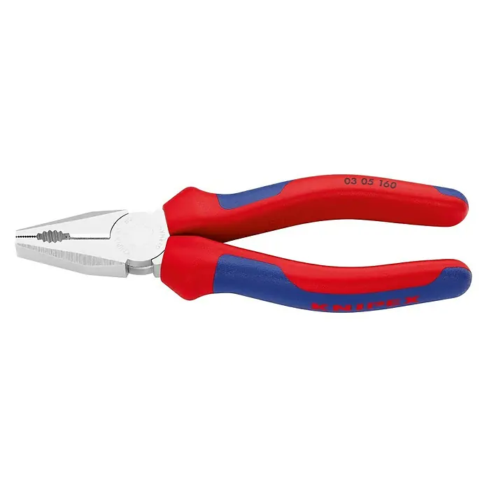 Knipex Kombizange - Länge: 160 mm, Verchromt, Material Griff: Mehrkomponenten-Hülle