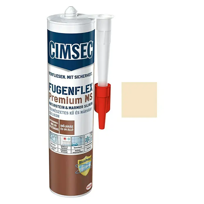 Cimsec Naturstein- & Marmorsilikon Fugenflex Premium MS - Jasmin, 310 ml, Auf Oxime-Basis