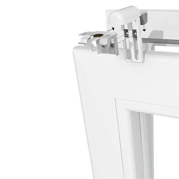 Expo Ambiente Nosač za bambus rolo - 2 Kom., Prikladno za: Aluminijske žaluzine, Bijele boje - Detaljan prikaz