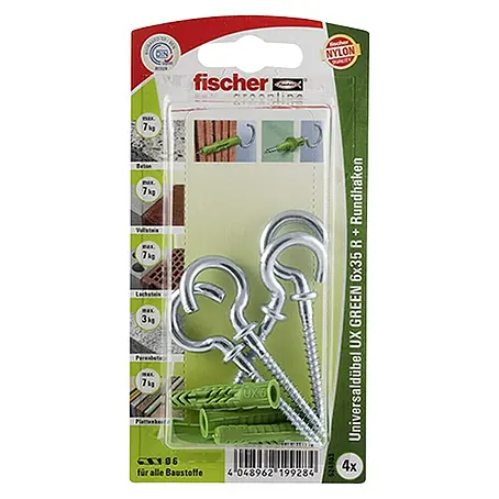 Fischer Greenline Universaldübel-Set UX 6 x 35 R RH GREEN K
