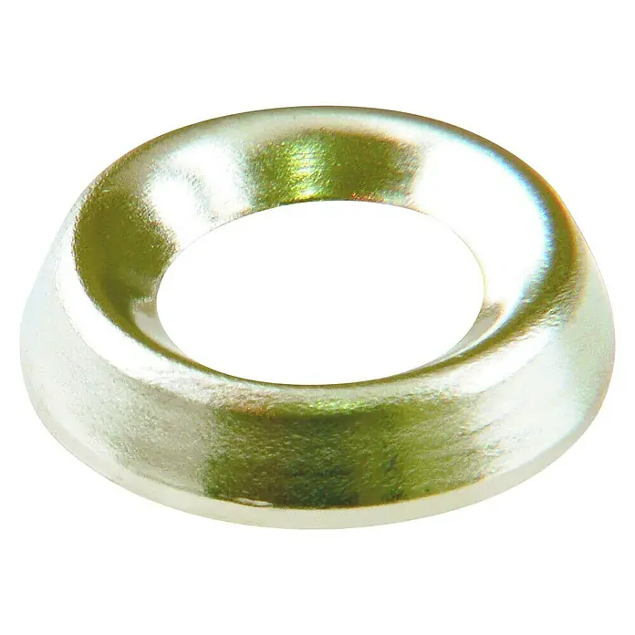 Stabilit Rozeta za vijke - Ø x V: 14 x 5 mm, 30 kom, Mjed, Poniklano - Pogled odozgo