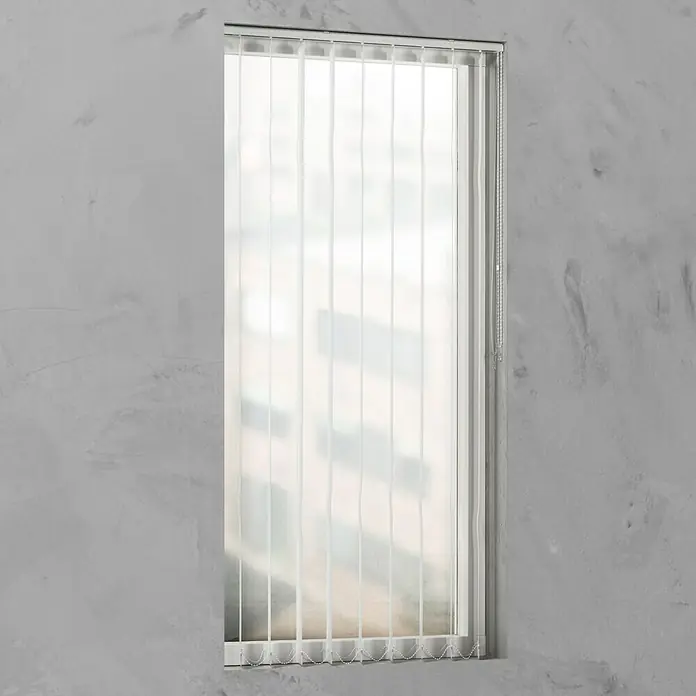 Expo Ambiente Lamellenvorhang - B x H: 100 x 240 cm, Weiß - Vorderansicht