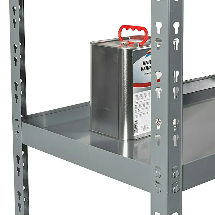 Metall-Schwerlastregal - 450 x 900 x 1.800 mm, Traglast: 150 kg/Boden, Versenkte Böden, Stecken