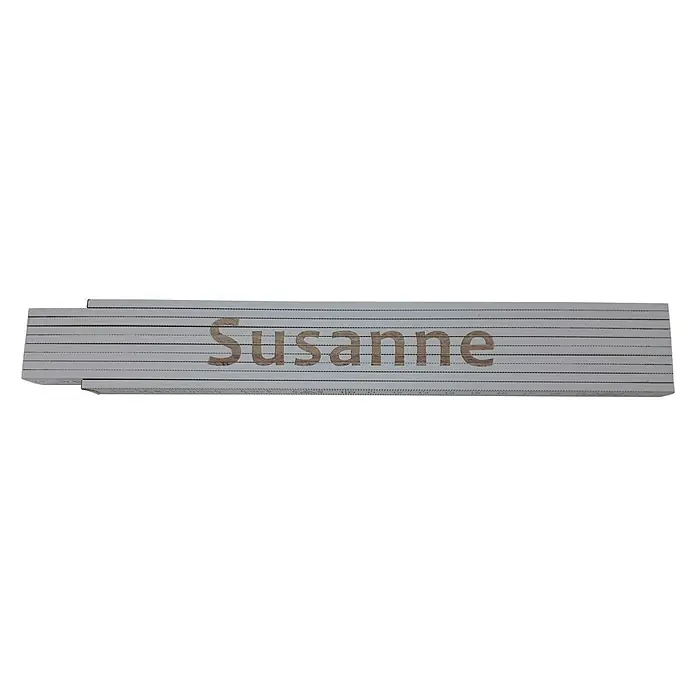 Heka Zollstock - Aufdruck: Susanne, Länge: 2 m, Weiß