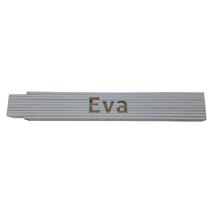 Heka Zollstock - Aufdruck: Eva, Länge: 2 m, Weiß