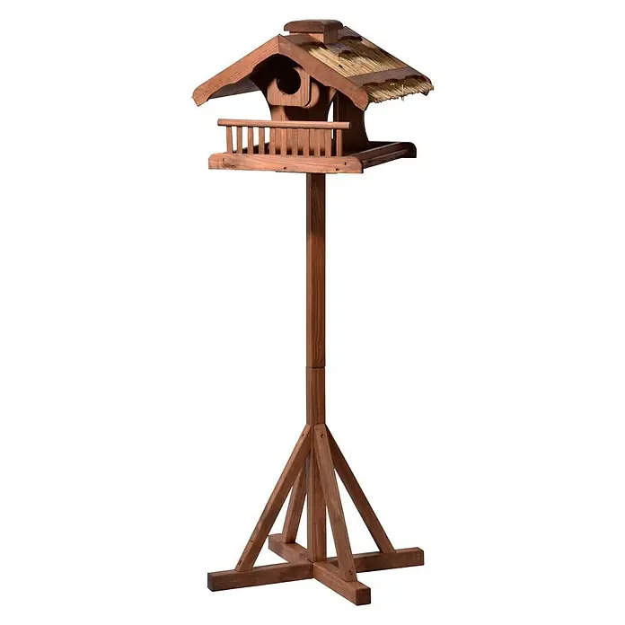 Luxus Vogelhaus Vogelfutterhaus - 54 x 53 x 157,5 cm, Ausstattung: Vogelhausständer - Linke Seitenansicht