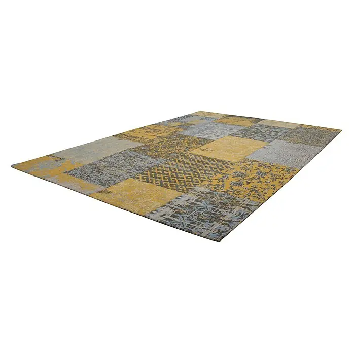 Kayoom Teppich Jacquard - Gold, L x B: 230 x 160 cm, 100 % Baumwolle - Ansicht von oben