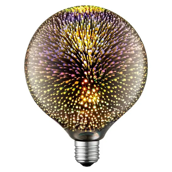 LED žarulja 3D Effekt - 4 W, E27, Topla bijela, G125 - Pogled sprijeda