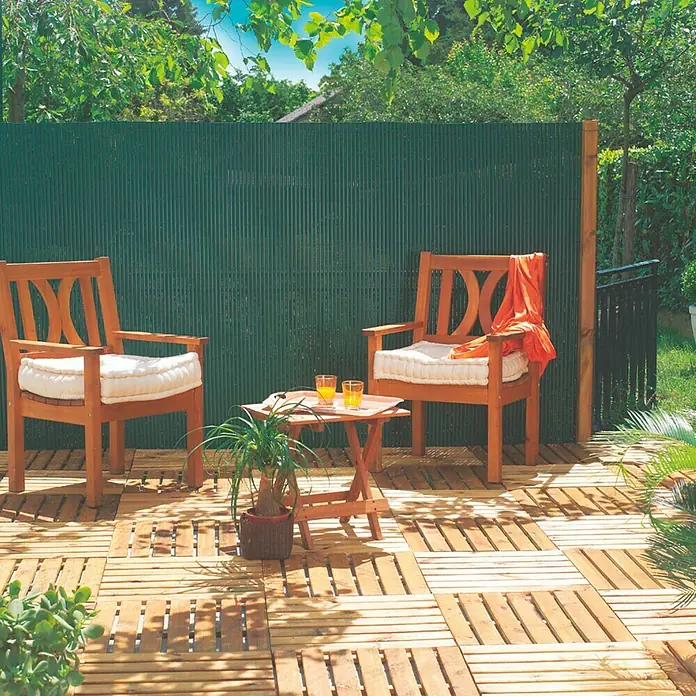 Ocultación Cañizo Plasticane Oval - Verde, L x Al: 3 x 1,5 m