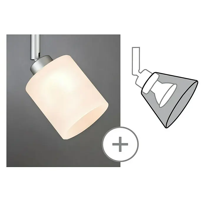 Paulmann DecoSystems Lampenschirm Zyli - Durchmesser: 7 cm, Weiß, Glas, Form: Rund - Anwendungsbeispiel